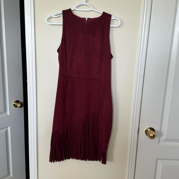 🍄DYNAMITE “Velvet” Dress With Tassels - Picture 1 of 1